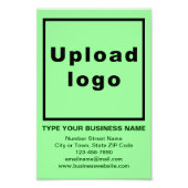 ビジネス情報ライトグリーン背景 フォトプリント            (正面)