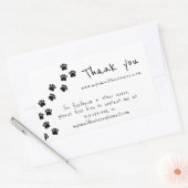 ビジネス情感謝してい報のパスを表示 長方形シール (封筒)