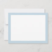 ビジネス感謝あなたシックモダンな赤ちゃんブルー白インク サンキューカード (裏面)