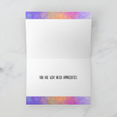 ビジネス感謝あなた明るいカラフル水色 サンキューカード (内部)