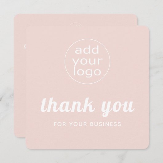 ビジネス感謝していのためのロゴ サンキューカード (正面/裏面)