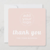 ビジネス感謝していのためのロゴ サンキューカード (正面)