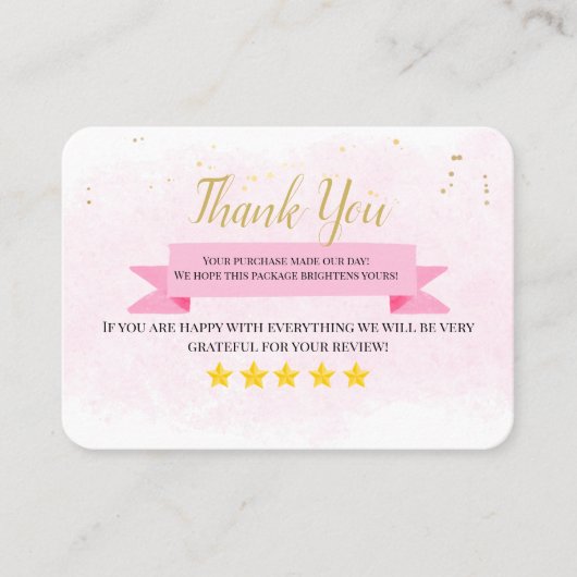 ビジネス感謝していは自家製ピンクの水色 名刺 (正面)