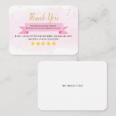 ビジネス感謝していは自家製ピンクの水色 名刺 (正面/裏面)