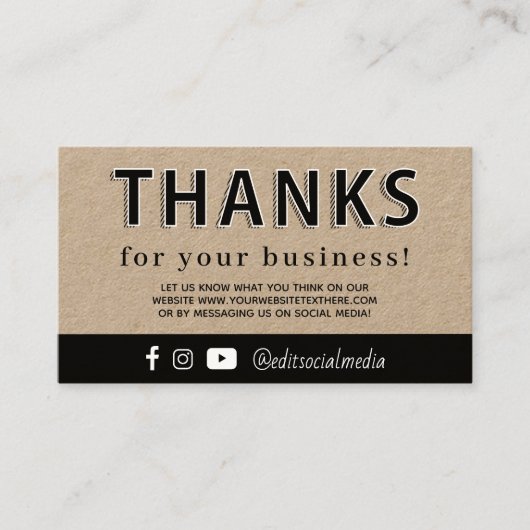 ビジネス感謝していカード用 名刺 (正面)