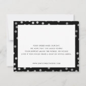 ビジネス感謝していグラモダンム銀紙吹雪スポット サンキューカード (裏面)