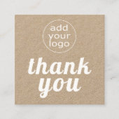 ビジネス感謝してい用のロゴを挿入 スクエア名刺 (正面)