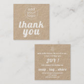 ビジネス感謝してい用のロゴを挿入 スクエア名刺 (正面/裏面)