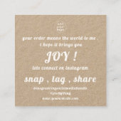 ビジネス感謝してい用のロゴを挿入 スクエア名刺 (裏面)