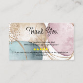 ビジネス感謝してい自家製ピンクと金ゴールドグリッター 名刺 (正面)