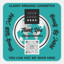 ビジネス感謝していQRコードロゴシルバーマップグローブティール（緑がかった色）