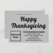 ビジネス感謝の小さなグレーフラットカード (正面/裏面)