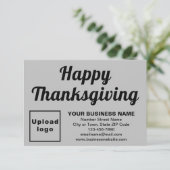 ビジネス感謝の小さなグレーフラットカード (スタンド正面)