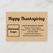 ビジネス感謝の挨拶を淡い茶色 エンクロージャーカード (正面)