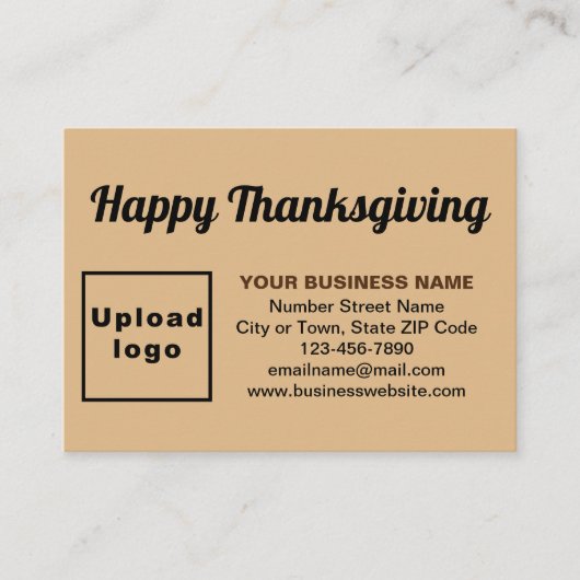 ビジネス感謝の挨拶を淡い茶色 エンクロージャーカード (正面)