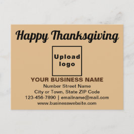 ビジネス感謝の挨拶を淡い茶色 ポストカード