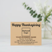 ビジネス感謝の挨拶を淡い茶色 ポストカード (スタンド正面)