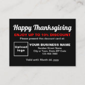 ビジネス感謝の黒い割引カード 割引カード (正面)