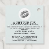 *~*ビジネス感謝バーコードQRミントギフトラベル フェイバータグ (裏面)