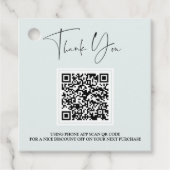 *~*ビジネス感謝バーコードQRミントギフトラベル フェイバータグ (正面)