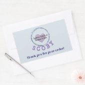 ビジネス感謝メッセージ 長方形シール (封筒)