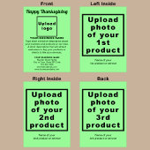 ビジネス感謝ライトグリーン折り返し挨拶 カード