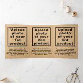 ビジネス感謝ライトブラウントリフォールドカード 三つ折りカード (内部)