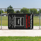 ビジネス感謝祭のブラックバナーでの販売 横断幕 (インサイチュ)