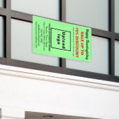 ビジネス感謝祭のライトグリーンのバナー 横断幕 (ビルの外側)