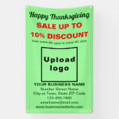 ビジネス感謝祭のライトグリーンのバナー 横断幕 (縦)