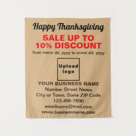 ビジネス感謝祭のライトブラウンのタペストリーの販売 タペストリー