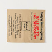 ビジネス感謝祭のライトブラウンのタペストリーの販売 タペストリー (正面(横))