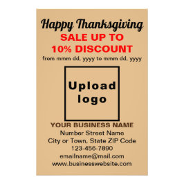 ビジネス感謝祭のライトブラウン販売 フォトプリント           