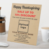 ビジネス感謝祭のライトブラウン販売 台座サイン (インサイチュ)