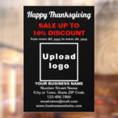 ビジネス感謝祭の販売の黒窓にしがみつく ウィンドウサイン (シート2)