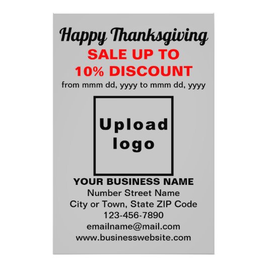 ビジネス感謝祭の販売グレーフォト紙 フォトプリント            (正面)