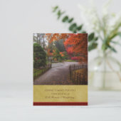 ビジネス感謝祭はがき – 秋の道 シーズンポストカード (スタンド正面)