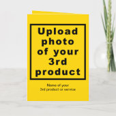 ビジネス感謝祭イエロー折り畳みグリーティングカード カード (裏面)