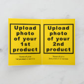 ビジネス感謝祭イエロー折り畳みグリーティングカード カード (内部)