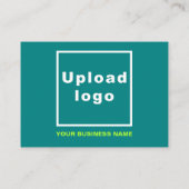 ビジネス感謝祭グリーティングティール(緑がかった色)グリーン エンクロージャーカード (裏面)