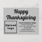 ビジネス感謝祭グレーホリデーポストカード シーズンポストカード (正面)