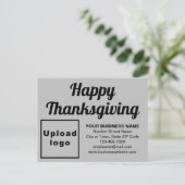 ビジネス感謝祭グレーホリデーポストカード シーズンポストカード (スタンド正面)