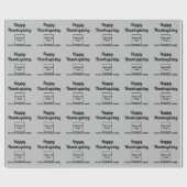 ビジネス感謝祭グレーラッピング紙 ラッピングペーパー (フラット)