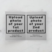 ビジネス感謝祭グレー折り畳みホリデーカード シーズンカード (内部)