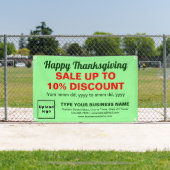 ビジネス感謝祭セール、ライトグリーン長方形 横断幕 (インサイチュ)