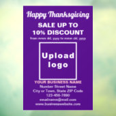 ビジネス感謝祭セール 紫の窓用フィルムステッカー ウィンドウサイン (シート3)