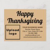 ビジネス感謝祭ライトブラウンホリデーポストカード シーズンポストカード (正面)