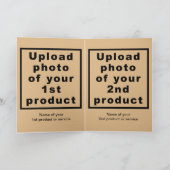 ビジネス感謝祭ライトブラウン折り畳み休日 シーズンカード (内部)