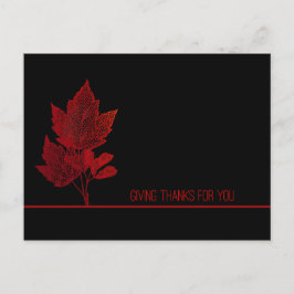 ビジネス感謝祭離れ赤色 シーズンポストカード