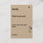 ビジネス成長シー救ズ情報- the bee's 名刺 (裏面)